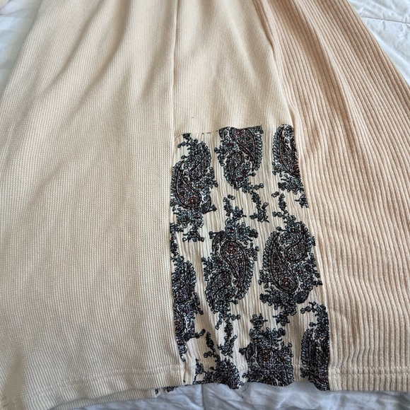 POL Boho Multi-Textured Boho Wide Leg Flared Bottom, S - Picture 6 of 11